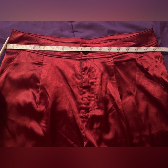 NWT Red Satin Shorts - Picture 3 of 4